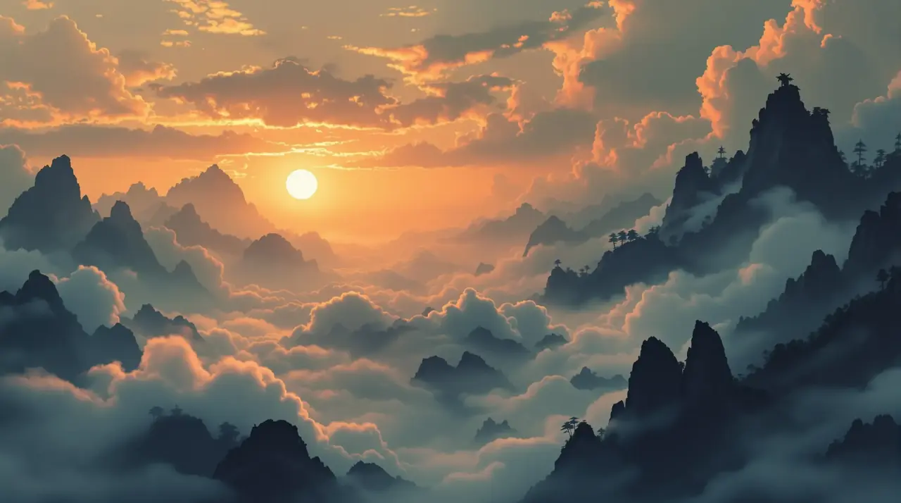 心动传媒首屏 - 水墨山水的世外桃源意境